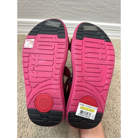 FITFLOP | Sling Sandals Rip Pink Black Arch Support NWT | Women’s Size 6 - Picture 7 of 7